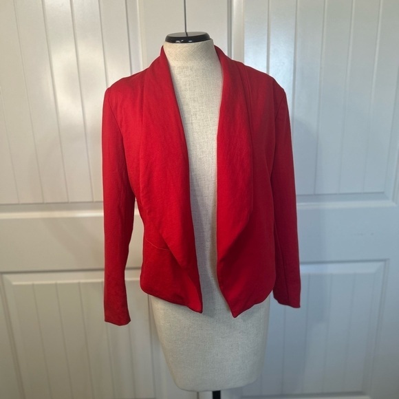 Philosophy Jackets & Blazers - Anthropologie Philosophy Red Collarless Cropped Blazer. Size Small.